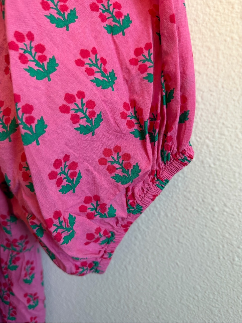 Printfresh Pink Floral Peasant Blouse - Picture 11 of 16